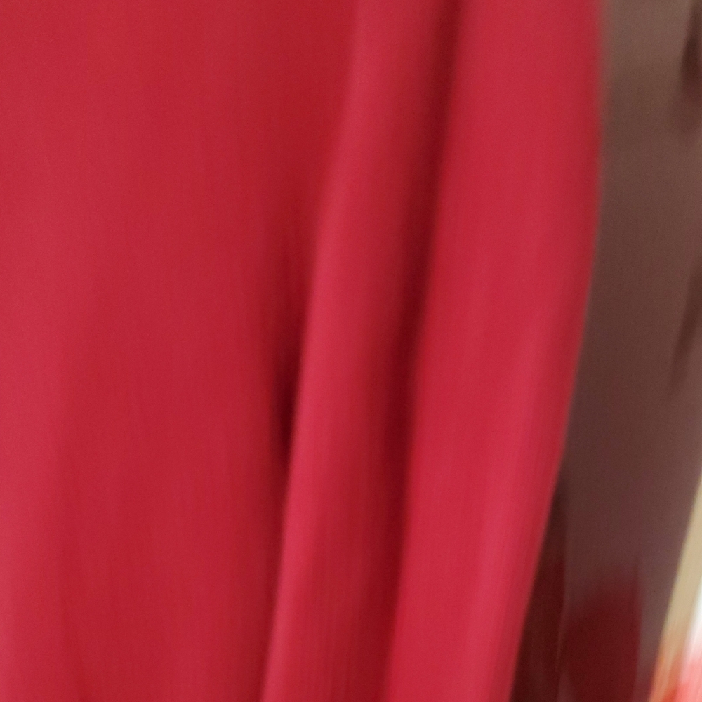 LOFT Deep Red Button-Front Crewneck Cardigan - Picture 8 of 8
